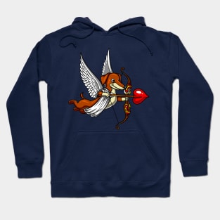 Wiener Dog Dachshund Cupid Valentines Day Cute Hoodie